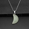 Moon Natural Green Aventurine Pendant Necklaces LS-AK5365-11-1