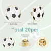 20Pcs Sport Enamel Pins JEWB-SC0001-62D-2