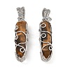 Natural Tiger Eye Pendants G-K338-28P-04-1