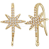 10Pcs Rack Plating Brass Pave Cubic Zirconia Earring Hooks KK-BBC0010-57-1