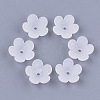 5-Petal Transparent Acrylic Bead Caps X-FACR-T001-12-1