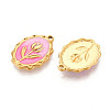 304 Stainless Steel Enamel Pendants STAS-N110-27B-G-2