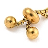 Adjustable 304 Stainless Steel Box Chain Slider Bracelet Making MAK-L038-001G-01-3