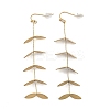 304 Stainless Steel Leaf Stud Earrings for Women EJEW-R008-02G-4