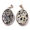 Natural Dalmatian Jasper Pendants G-N326-31E-2