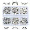 60Pcs 6 Styles Tibetan Style Alloy Wing Beads TIBEB-YW0001-25-1