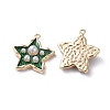 Brass Enamel Pendants KK-I661-03G-A-2