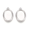 304 Stainless Steel Pendant Cabochon Settings STAS-T067-68P-1