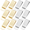 12Pcs 2 Colors Stainless Steel Money Clips AJEW-CP0008-89-1