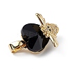 Real 18K Gold Plated Rack Plating Brass Micro Pave Clear Cubic Zirconia Pendants KK-C015-32G-06-2