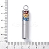 Openable 304 Stainless Steel Perfume Bottle Pendants STAS-D097-12P-3