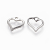 Tarnish Resistant 201 Stainless Steel Open Heart Charms LS-STAS-L233-022P-2