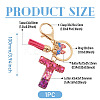 Alloy Resin Butterfly Keychains KEYC-TADJ0002-02G-T-3