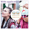 12Pcs 6 Colors Transparent Resin Pendant Stitch Markers HJEW-AB00216-6