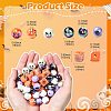 Halloween Theme Plating Acrylic Beads OACR-CJC0009-08-2