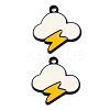 Spray Painted Alloy Enamel Pendants ENAM-T020-26-RS-2