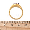 Round Natural Amethyst Chips Finger Rings RJEW-D303-03G-03-3