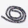 Electroplate Transparent Glass Beads Strands EGLA-A034-T4mm-R07-2