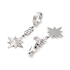 Star 304 Stainless Steel Dangle Earrings EJEW-L283-077P-2