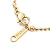 304 Stainless Steel Ball Chain Necklace for Women NJEW-A008-03G-3