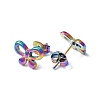 Ion Plating(IP) 304 Stainless Steel Stud Earring for Women EJEW-I285-25MC-2