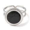 304 Stainless Steel Enamel Open Cuff Rings for Women RJEW-F166-48P-01-2