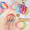 30Pcs 5 Colors Word HAPPY BIRTHDAY Silicone Cord Bracelets Set Wristband BJEW-GF0001-14B-3