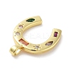 Brass Glass Pendants KK-F877-15G-2