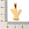Ion Plating(IP) 304 Stainless Steel Rhinestone Pendants STAS-U035-01G-Y-3