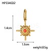 304 Stainless Steel Cubic Zirconia Pendants STAS-OY007-74G-4