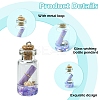 10Pcs Glass Wishing Bottle Pendant Decorations GLAA-YW0005-08-4