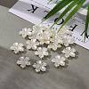 5-Petal Flower ABS Plastic Imitation Pearl Bead Caps LS-X-OACR-R016-21-6