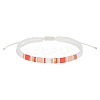 Glass Seed Bead Braided Bead Bracelets AQ4217-1-1