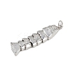 Brass Micro Pave Cubic Zirconia Pendants KK-A269-19P-2