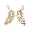 Brass Micro Pave Cubic Zirconia Pendants KK-E068-VB276-1