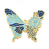 Rack Plating Alloy Enamel Big Pendants ENAM-N056-398E-G-1