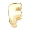 Brass Initial Beads KK-B167-27G-01F-1