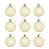 Tibetan Style Alloy Pendant Cabochon Settings TIBE-R295-055G-LF-1