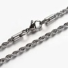 Non-Tarnish 304 Stainless Steel Rope Chains Necklace LS-STAS-L142-04-1