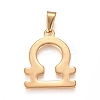 304 Stainless Steel Pendants STAS-L210-06A-G-1