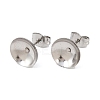 304 Stainless Steel Stud Earring Findings STAS-D389-03F-P-1