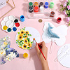 30Pcs 2 Styles Paper Hand Held Fan DIY-SP0002-07-3