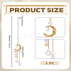 1Pc Glass Teardrop Big Pendant Decorations HJEW-LP0002-57-2
