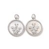 Brass Pendants Pave Shell KK-L208-73P-1
