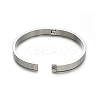 Tarnish Resistant Beautiful Design Carved Vine 304 Stainless Steel Bangles BJEW-D376-15P-B-2