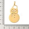 Christmas Theme 304 Stainless Steel Pendants STAS-Q005-01G-04-3