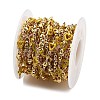 Brass Heart Link Chains KK-D368-03G-C-3