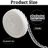 2 Rolls Polyester Flower Lace Ribbon OCOR-CY0002-87-2