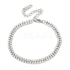 304 Stainless Steel Rhinestone Cup Chain Bracelets BJEW-P376-01P-4