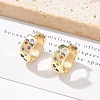 Brass Micro Pave Cubic Zirconia Hoop Earrings LS-EJEW-H152-01D-G-1